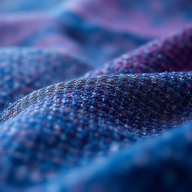 Nærbilde av håndvevde tekstiler i rike farger